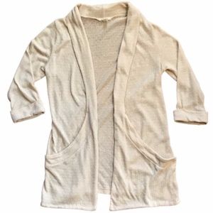 Urban Outfitters Cream Pointelle Knit Cardigan, S